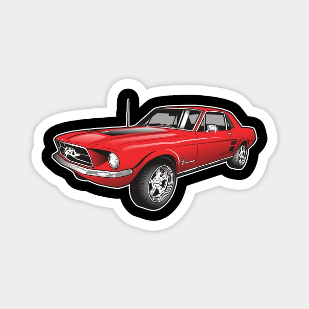 Mustang! Magnet by the Mad Artist