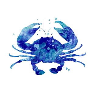 Blue Crab Watercolor Painting T-Shirt