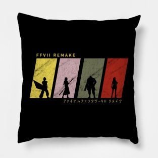 FFVII Remake Character Silhouettes Pillow