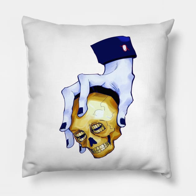 Corinthian Skull Pillow by JUSTIES DESIGNS