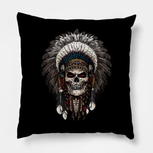 Skull head apache Pillow