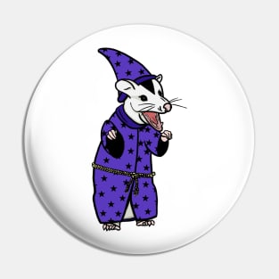 Angry Possum Wizard Pin