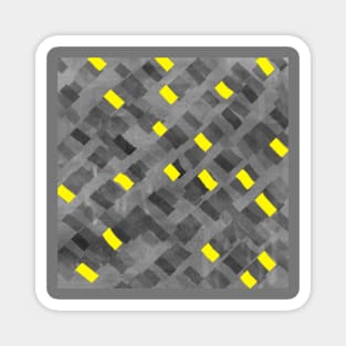 Grey and Yellow grunge textured collection Magnet