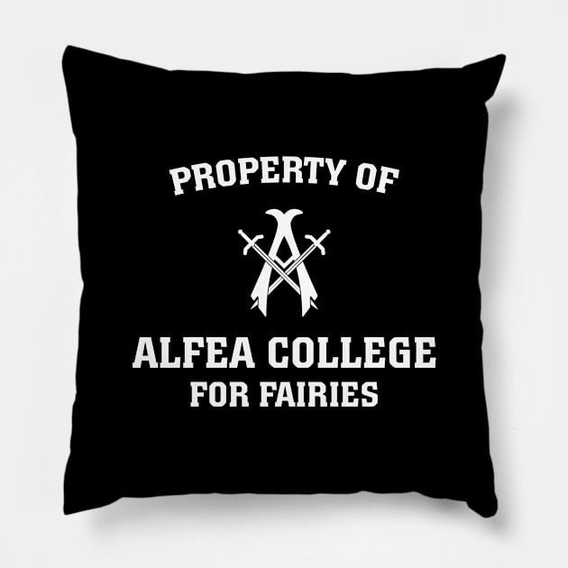 Property of Alfea College for Fairies Pillow by BadCatDesigns