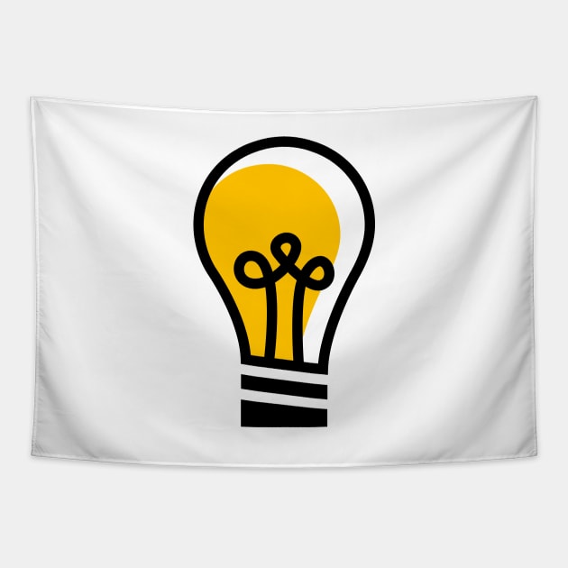 Simplistic Light Bulb - Colored Tapestry by DaTacoX