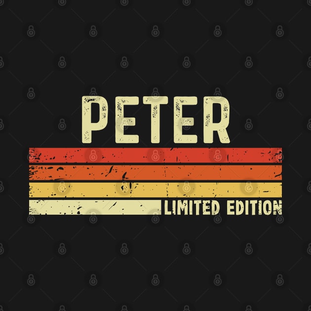 Peter First Name Vintage Retro Gift For Peter by CoolDesignsDz