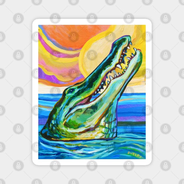 Big Ol' FLORIDA GATOR Magnet by RobertPhelpsArt