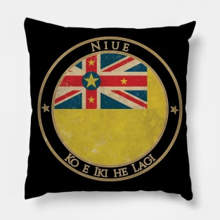 Vintage Niue Oceania Oceanian Flag Pillow