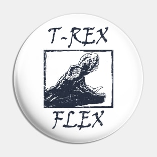 T-Rex Flex Dino Distressed Retro Black Pin