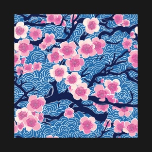 Fabulous Cherry blossoms pattern Japanese T-Shirt