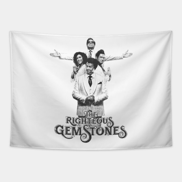 The Righteous Gemstones in Mono Vintage Look Fanart Design 1 Tapestry by snowblood