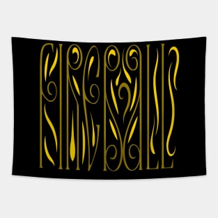 Unique Lettering T-Shirt Design Tapestry