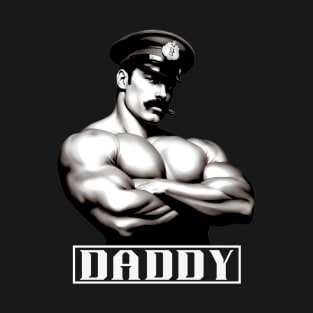 Daddy Men's Tom of Finland Style Gift For Gay Man Pride T-Shirt