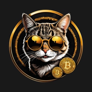 Sunglasses Bitcoin Cat T-Shirt