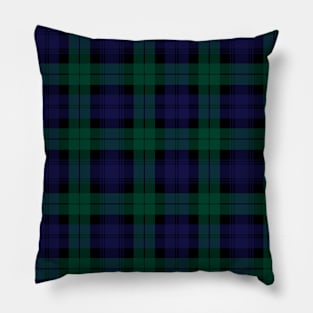 Blackwatch Tartan | Modern | Cute Green and Blue Plaid Pillow