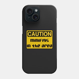 Caution Minifigs in the Area Sign Phone Case