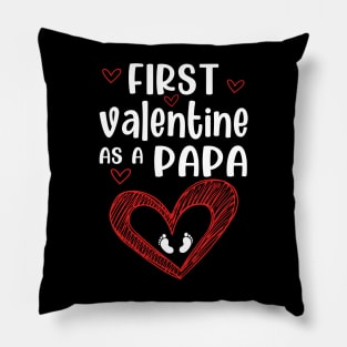 first valentine as a papa valentine Pillow