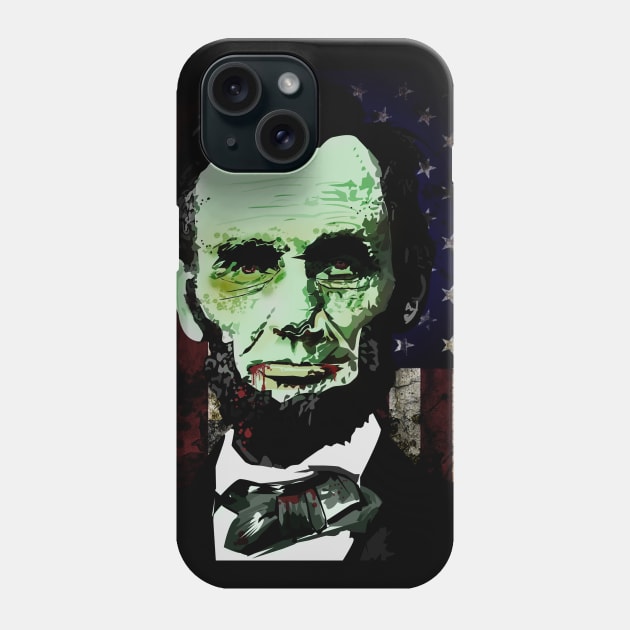 Abraham Lincoln - Zombie Phone Case by adamzworld