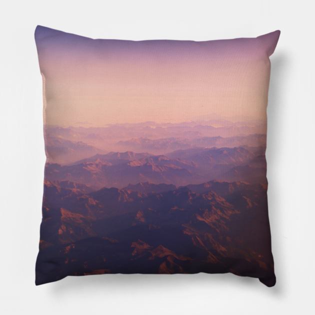 Violet Mountains Pillow by AshStore