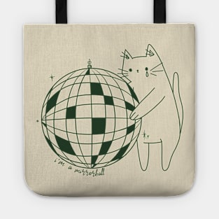 Mirrorball cat Tote