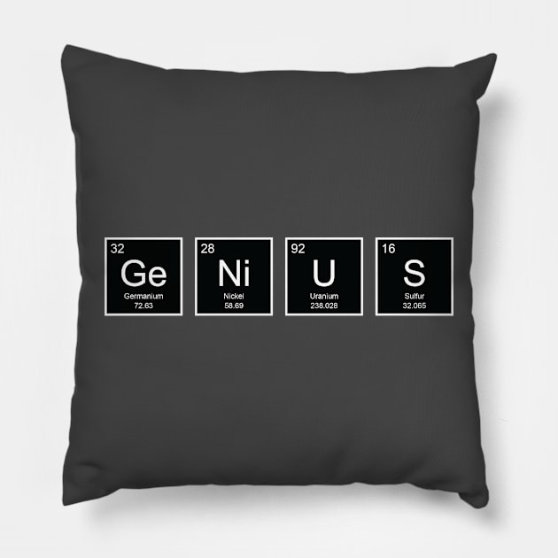 Genius Periodic Table science Pillow by debageur