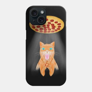 Cat pizza lover Phone Case