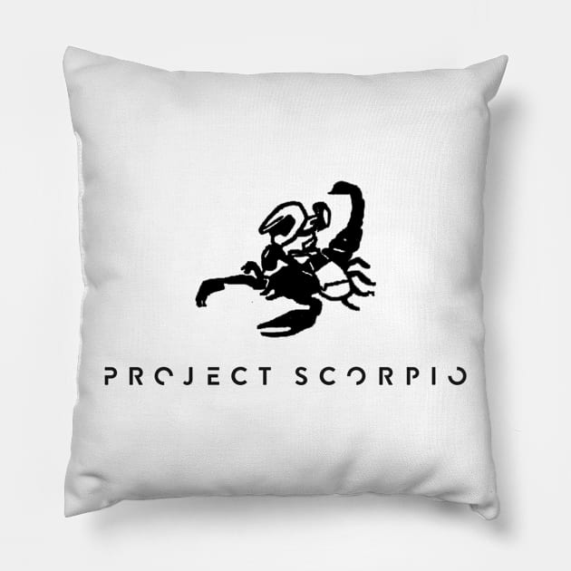 Project Scorpio Black Pillow by InTrendSick