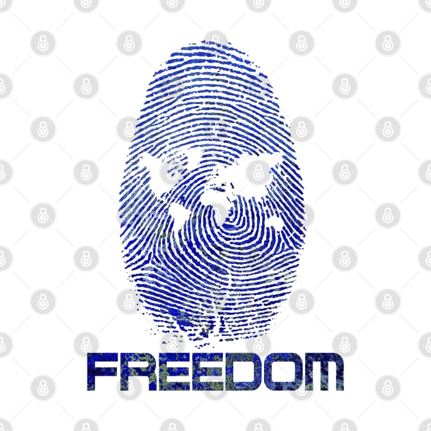 Thumbprint World of Freedom by TigsArts