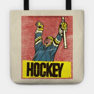 Vintage Hockey Player Tote