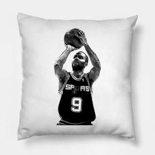 Tony Parker - Pencil Draw Pillow