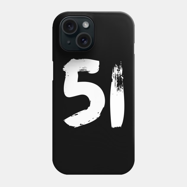 Number 51 Phone Case by Erena Samohai