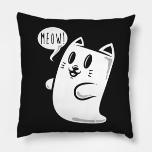 Cat Ghost Pillow