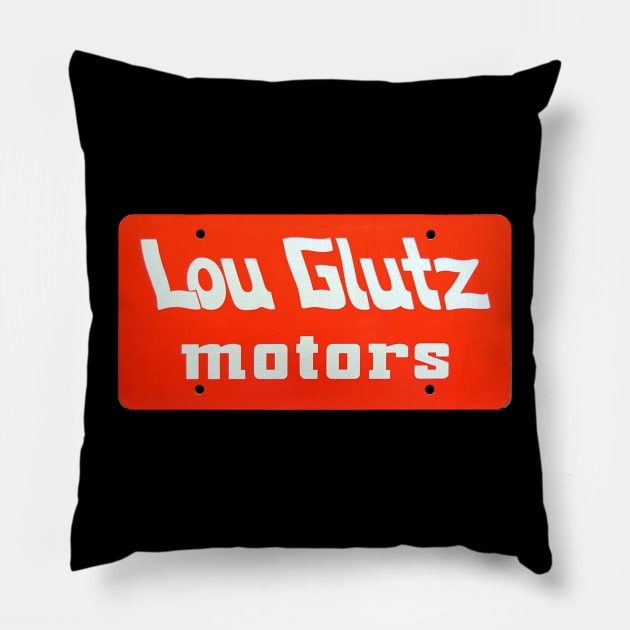 Lou Glutz Motors - Home of the Family Truckster Pillow by RetroZest