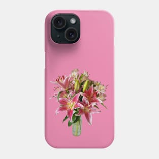 Pink Lily Flowers Bouquet Phone Case