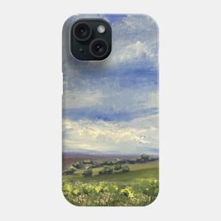 Blue Cloud Field Impressionism Phone Case