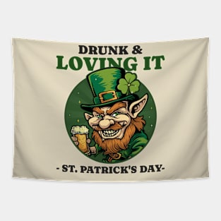 Drunk Leprechaun st paddys day Tapestry