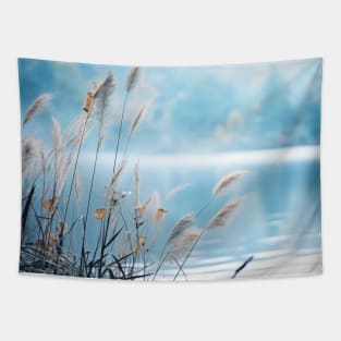 Wild flower Water Lake Nature Serene Tapestry