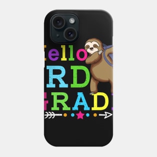 Sloth Hello 3rd Grade Teachers Kids Back to school Gifts Phone Case