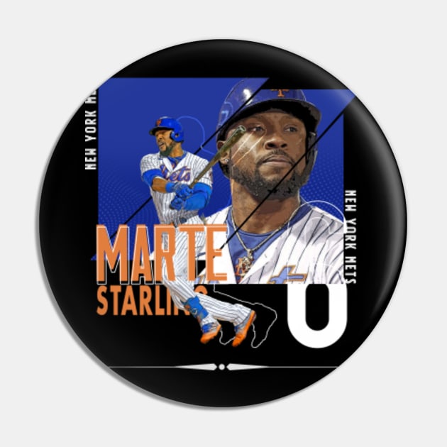 Starling Marte Baseball Paper Poster Mets 2 - Starling Marte