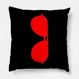 red glasses Pillow