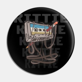 Kittie Cassette Pin