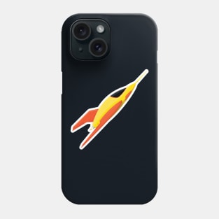 Cute Yellow Rocket Ship Phone Case