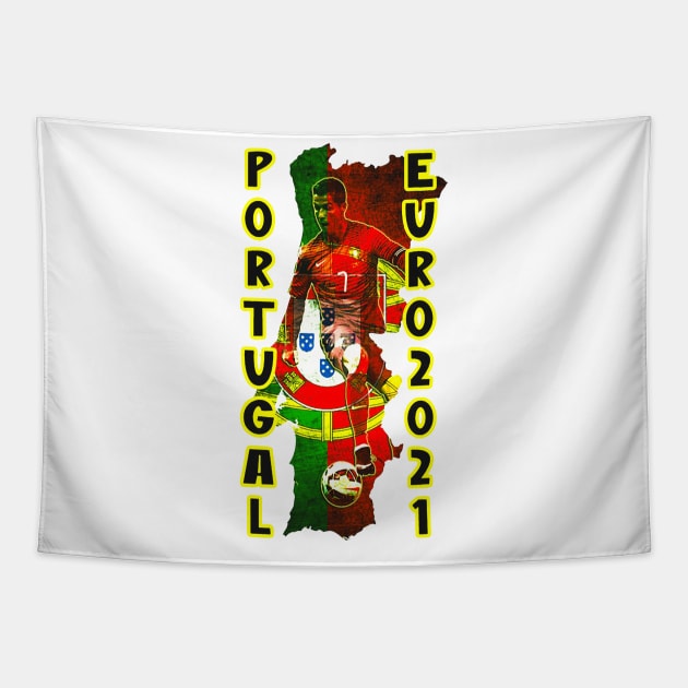 portugal euro 2021 Tapestry by artistcill