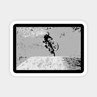 Top of the Mountain - Mountain Biker Magnet