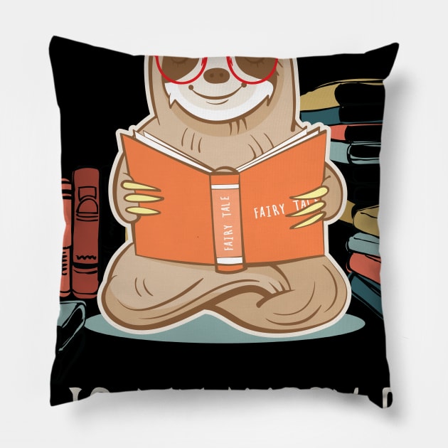 This Is My Happy Place Sloth Reading Pillow by anubis1986