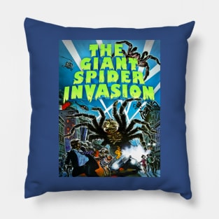 Classic Science Fiction Movie - Giant Spider Invasion Pillow