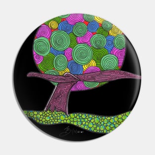 Psychedelic Whale Tail Splash Pin