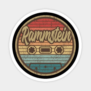 rammstein cassette retro circle Magnet