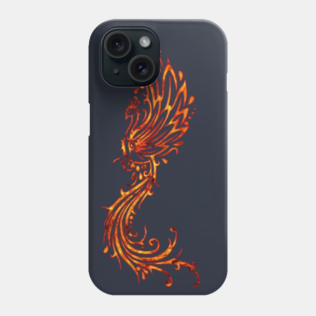 Fire Phoenix Phone Case by Goldquills