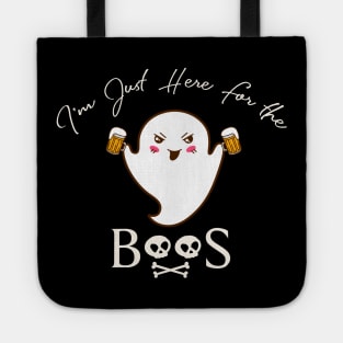 Kawaii I'm Just Here For The Boos Halloween Funny Drinking Tote